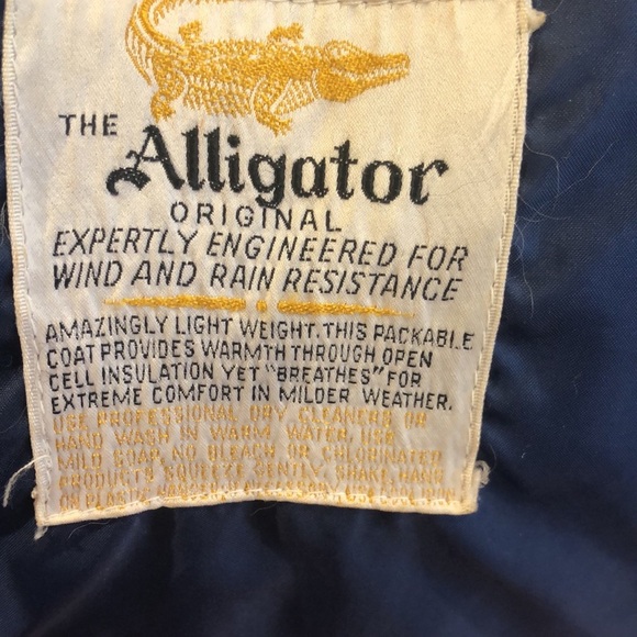 Vintage The Alligator blue winter/rain coat. Size M - Picture 9 of 9